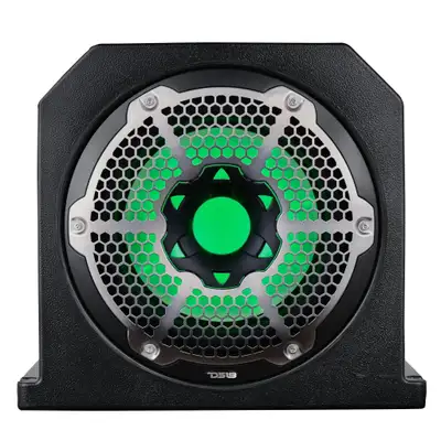 DS18 Dual 10" Marine Subwoofer Enclosure With 10" Passive Radiator And LED RGB Lights 350 Watts Rms 4-Ohm (Nxl-10sub Included)