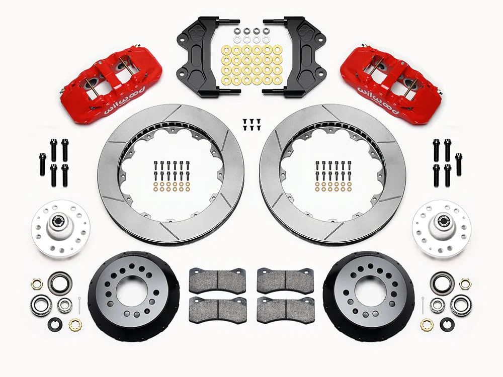Wilwood AERO6 Front Hub Kit 15.00 Drilled-Red WWE ProSpindle product image