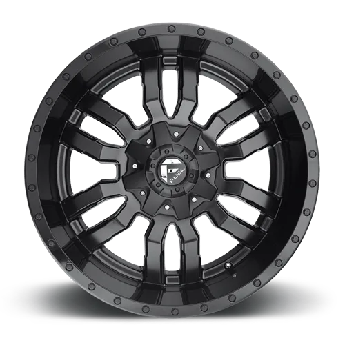 Aluminum Wheels 17X9 Sledge D596 5 On 114.3/5 On 127 Matte Black/Gloss Black Lip 78.1 Bore -12 Offset Fuel Off Road Wheels product image