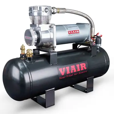 Viair Corporation 200 PSI 2.0 Gal. Tank Highflow200 Air Source Kit (12v 200 PSI Compressor)