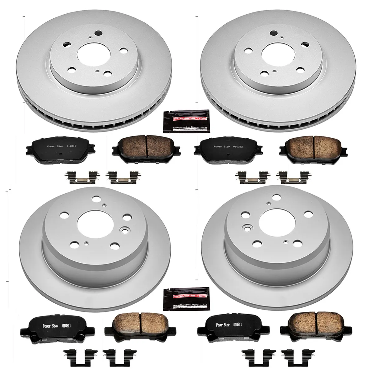 Z17 Geomet Coated Rotor Kit: Genuine Geomet Fully Coated Rotors; Ceramic Pads W/Hardware product image
