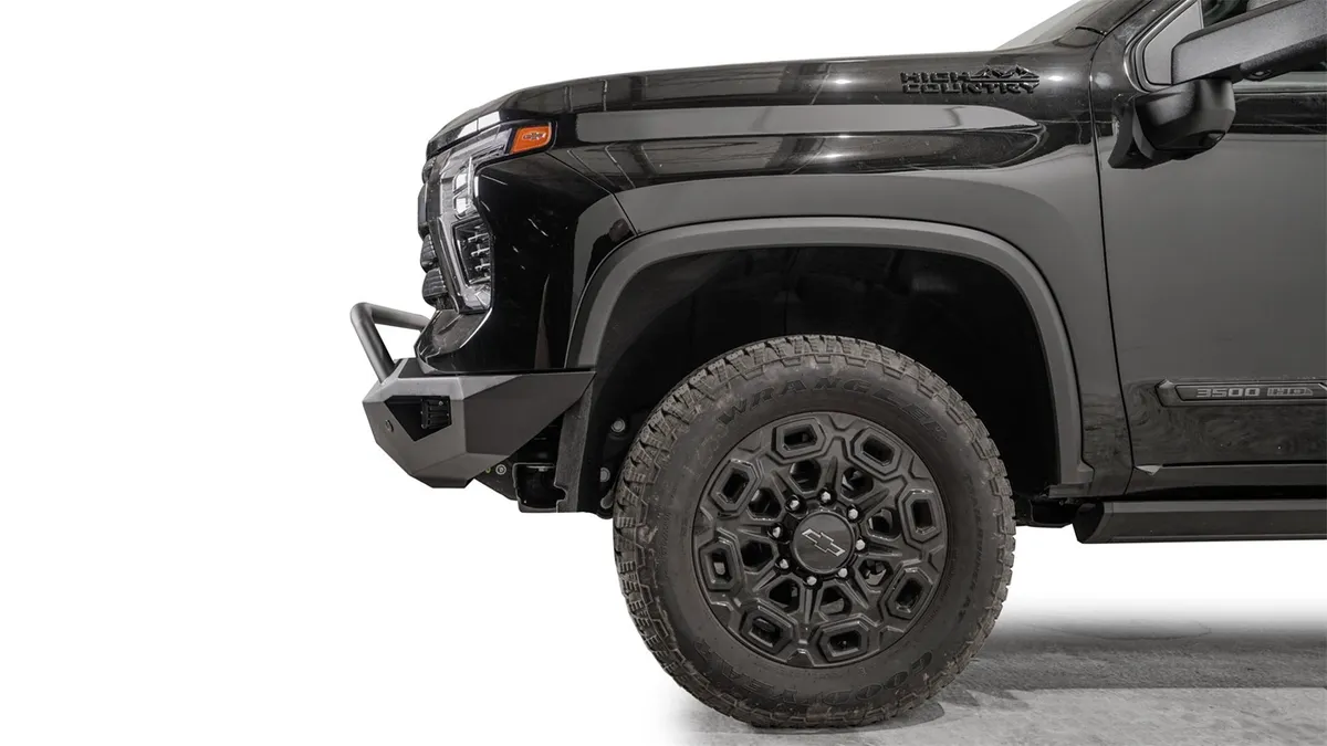 Vengeance Front Bumper; 2 Stage Black Powder Coated; w/Pre-Runner Guard; product image
