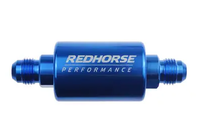 Redhorse Performance 08 Inlet 08 Outlet an High Flow Fuel Filter Blue