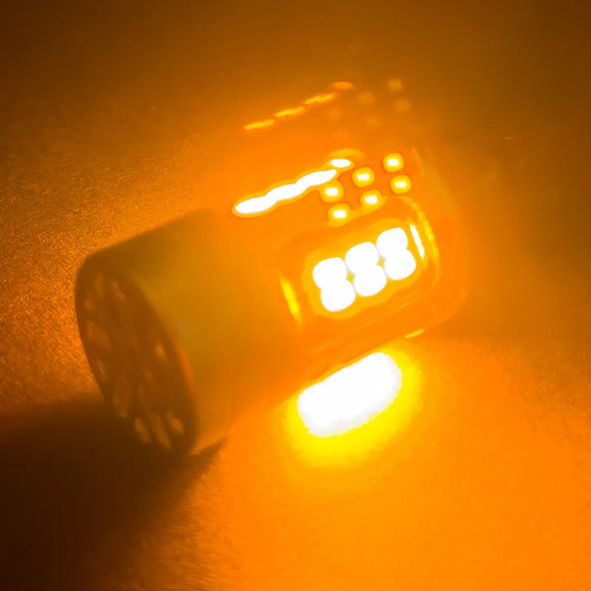 3157 Dual Color Switchback LED Bulbs w White Running Lights Amber Turn Signals Can Bus Compatible Eliminates Hyper Flash - White Amber Two Bulbs Per Package product image