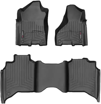 Weathertech WeatherTech 2021 - 2025 Cadillac Escalade Black Front and Rear Floorliners 441632-1-2