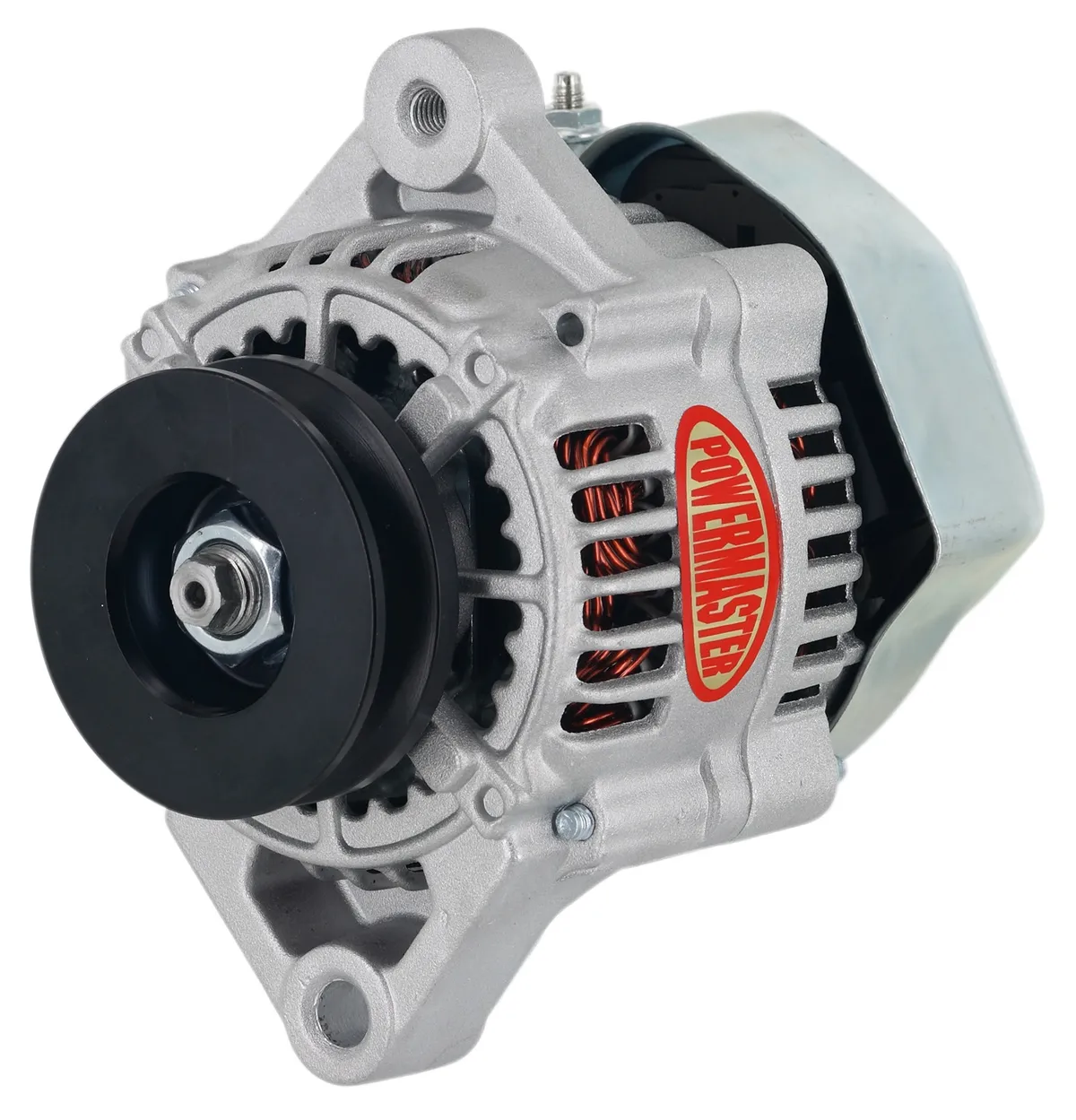 XS Volt™ Racing Alternator; Denso; 100 mm; 75 Amp; 5.2 in. Mount; Natural Finish; product image