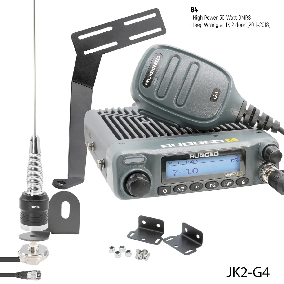 0718 JK 2dr/Jku 4dr/Tj/Lj Jeep Wrangler & Rubicon Twoway Gmrs Mobile Radio Kit product image