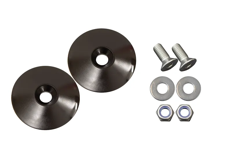 Jeep Wrangler Hood Bumper Deletes For 97-19 Wrangler JK/TJ Black Powdercoat Stainless Steel Kentrol product image