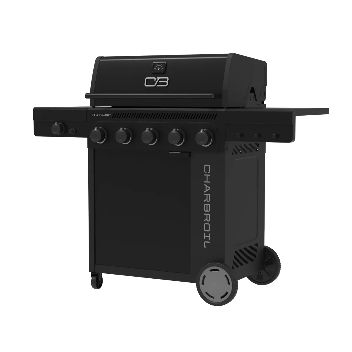 Performance Series™ FlavorMax™ 5 Burner Gas Grill Cabinet with Side Burner Blackout product image