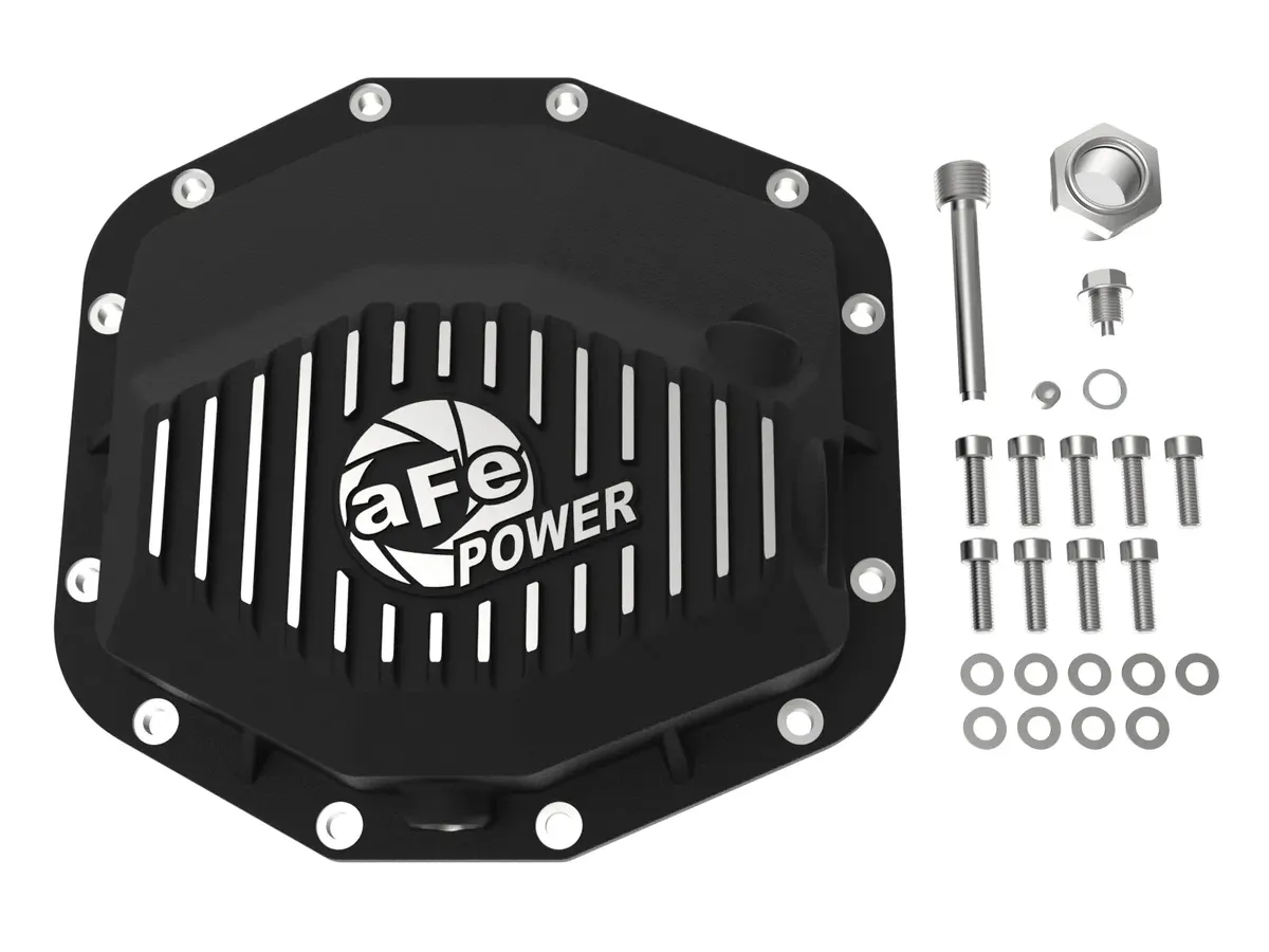 21c RAM 1500 Trx Pro Series Rear Differential Cover Black W/ Machined Fins product image