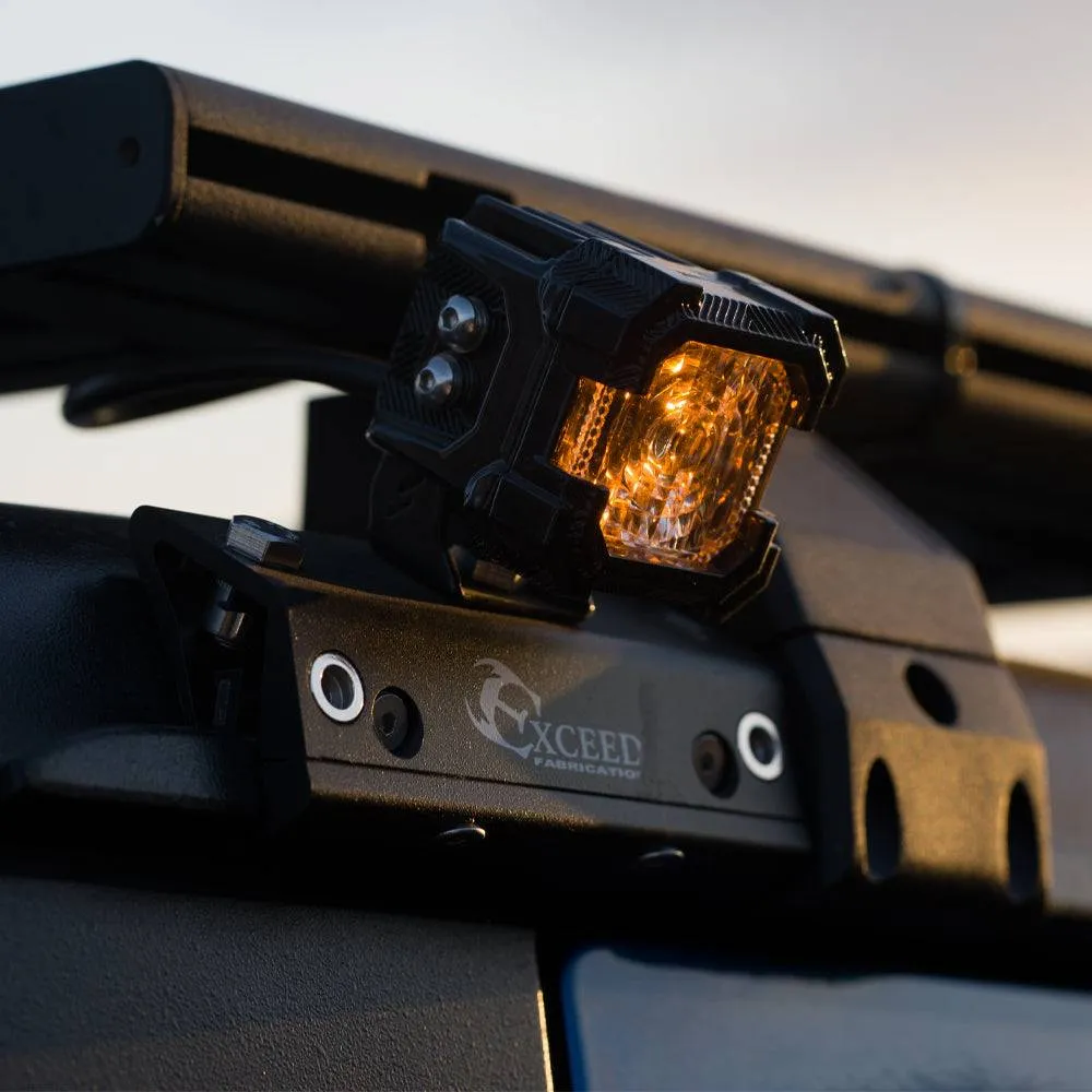 Exceed Fabrication™ No-Drill Rain Gutter Pod Light Bracket Kit for 2018+ Jeep Wrangler JL & Gladiator JT Hardtop product image