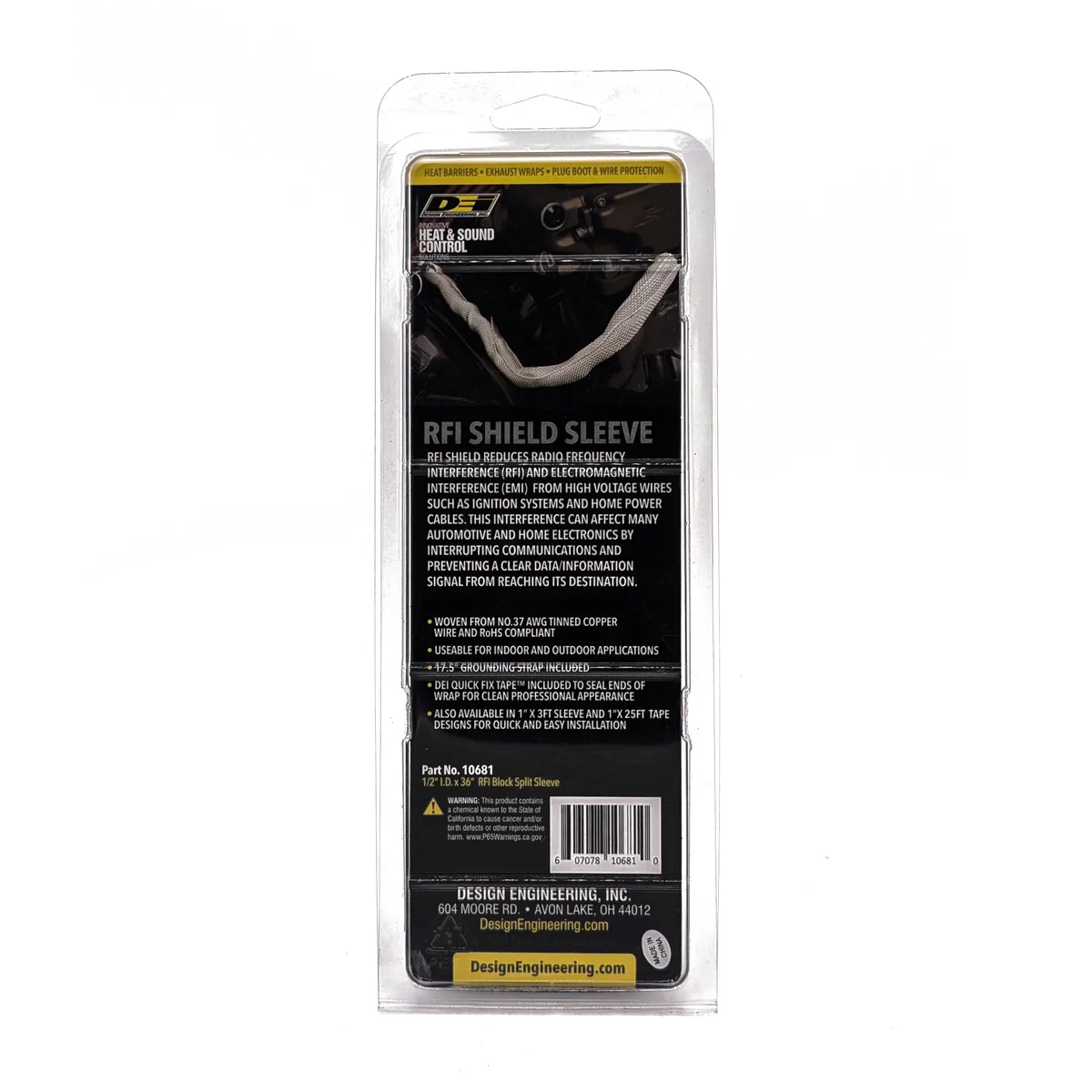 DEI 10681 RFI Shield Split Sleeve 1/2 x 36 product image