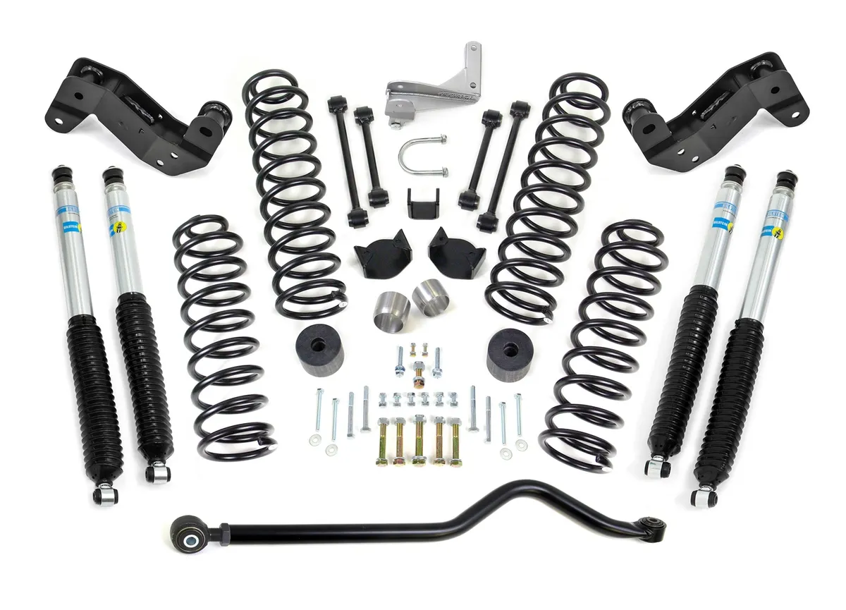 Jeep JK 4" Coil Spring Kit With Adjustable Track Bar, Caster Correction Bracket, Exhuast Spacer With Bilstein Shocks product image