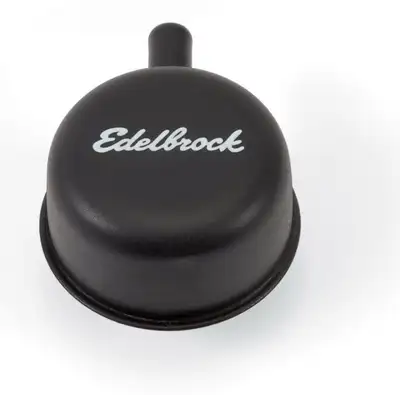Edelbrock Edelbrock 4413 Signature Series Crankcase Breather Cap #4413 W/ 90 Degree Vent Nipple