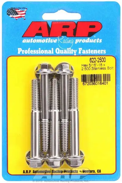 ARP Auto Racing S/S Bolt Kit - 6pt. (5) 5/16-18 x 2.500
