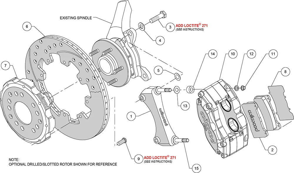 1995 - 2000 Chrysler, Dodge, Eagle, Mitsubishi Dynapro Radial Big Brake Front Brake Kit (Hat) - 140-8292 product image