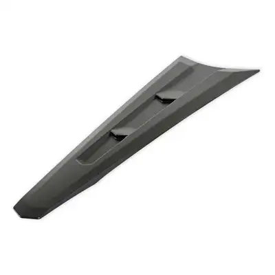 Drake Muscle Split Window Applique; 3D ABS Plastic; w/Double Sided Tape Pre-Mounted; Satin Black;