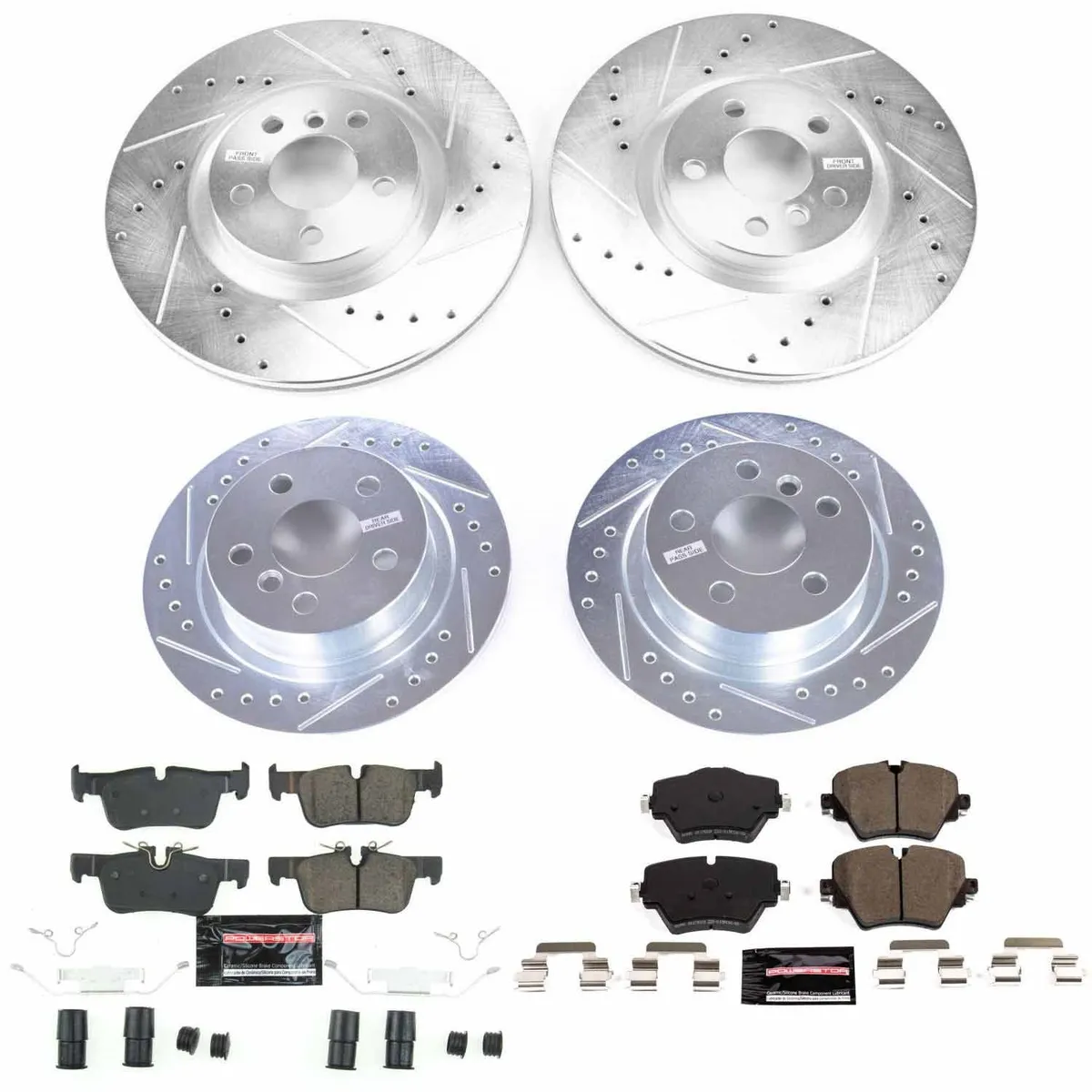 Z23 Evolution Sport Upgrade Kit: Drilled/Slotted Rotors; Carbon-Fiber Ceramic Pads W/Hardware; Pad Sensors product image