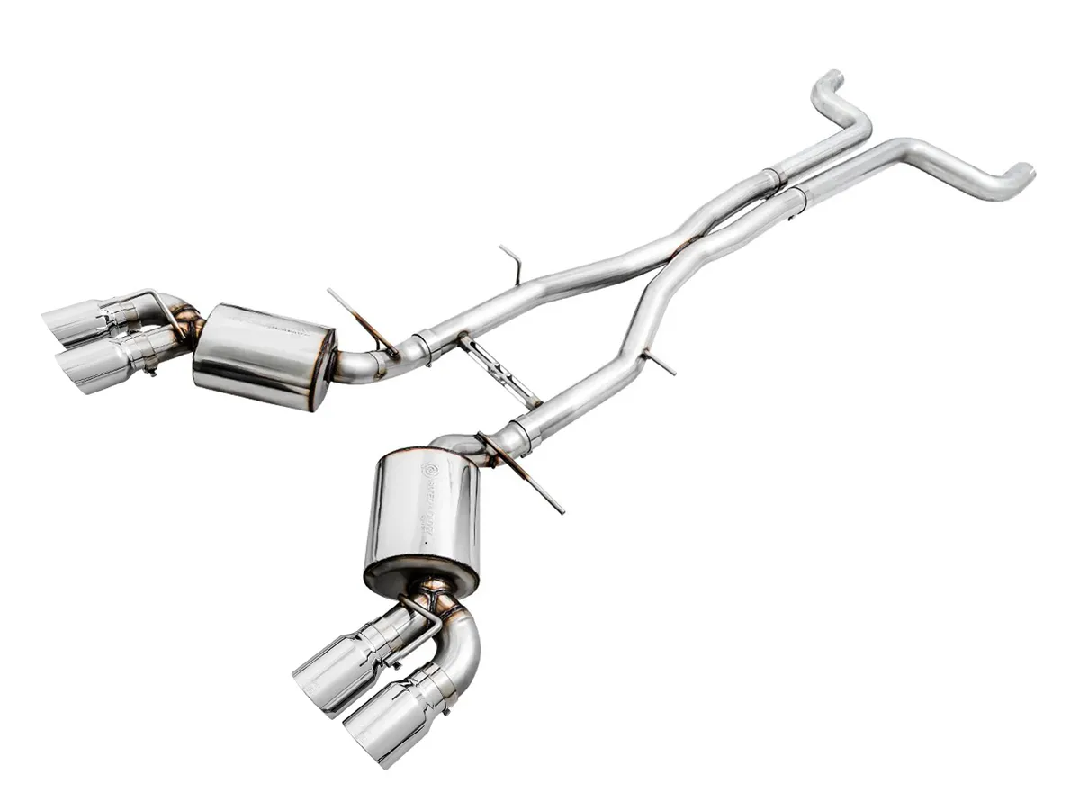 AWE Touring Edition Cat-back Exhaust for Gen6 Camaro SS / ZL1 / LT1 - Non-Resonated - Diamond Black Tips (Quad Outlet) product image