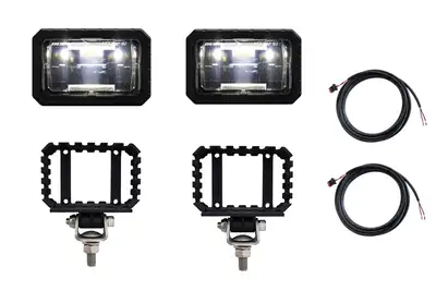 JW Speaker Corporation J.W. Speaker Mosaic 12V LED High Beam and Front Position LED Light Kit w/ Mount & Harness