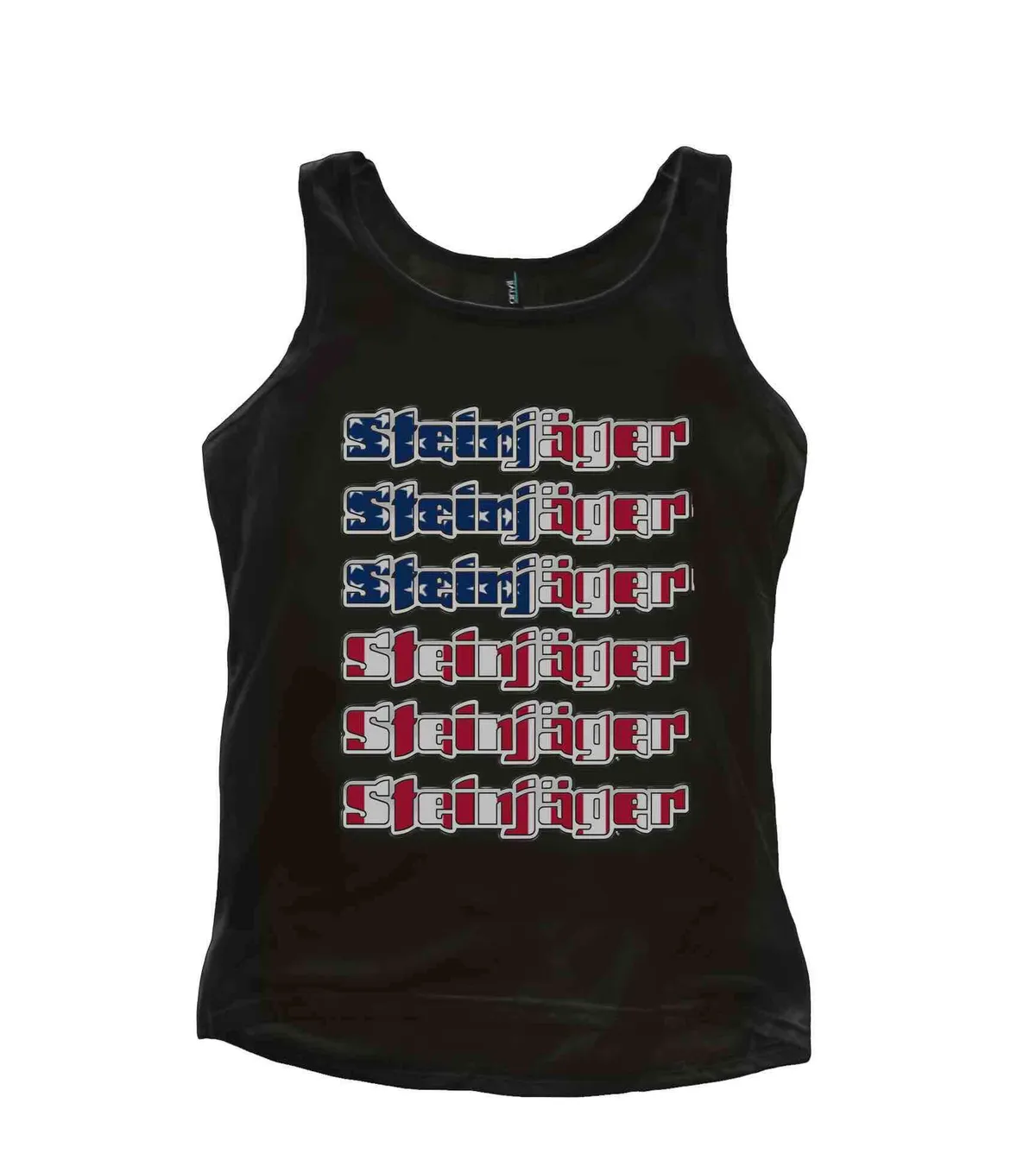 Steinjager Steinjäger Black with USA Flag Tank Tops Size L