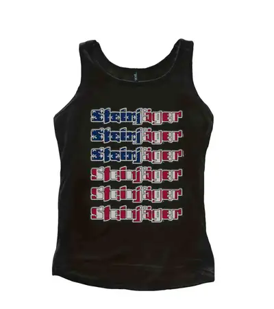 Steinjager Steinjäger Black with USA Flag Tank Tops Size L