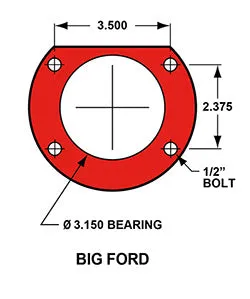 Wilwood FNSL4R Rear P-Brk Kit 12.88in Drill Polish Big Ford Old Style 2.36in Offset product image