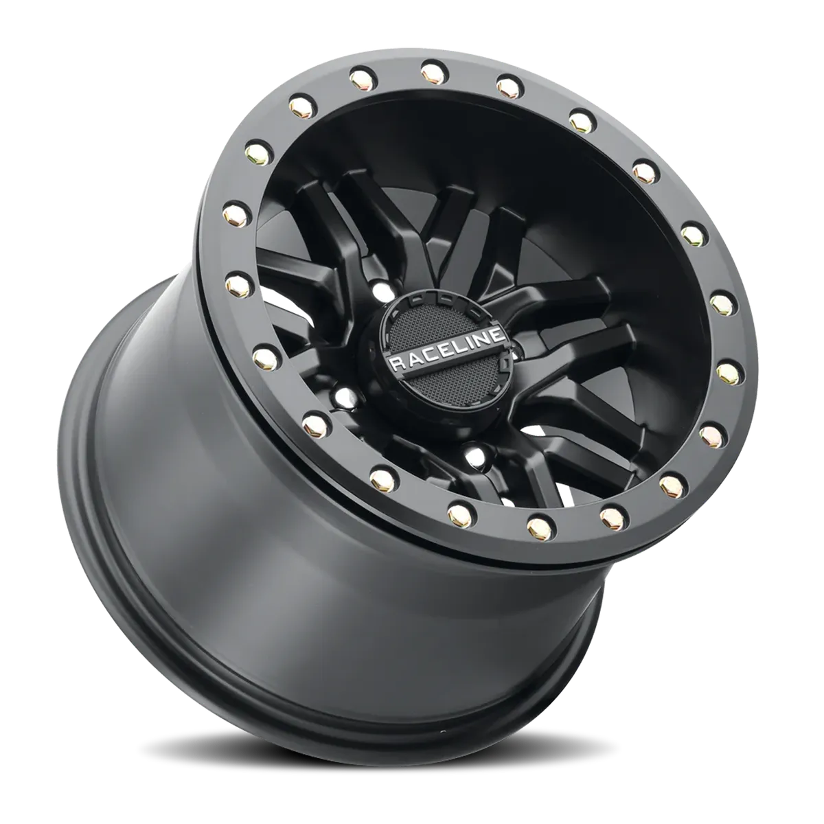 Aluminum Wheels 15x7 Ryno Beadlock UTV A91B Machined Face Satin Black 10 Offset 4 on 137 Bolt Pattern 113.9 Bore Raceline product image