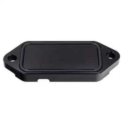 Pacific Performance Engineering 2001-2020 GM 6.6L Duramax Coolant Block-Off Plate - Billet Aluminum - Black