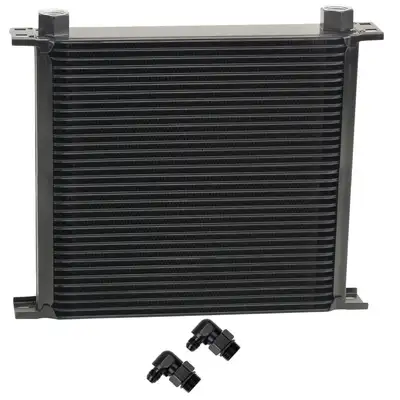 Derale 34 Row Series 10000 Stack Plate Cooler 90deg Swivel 6an Fitting Aluminum
