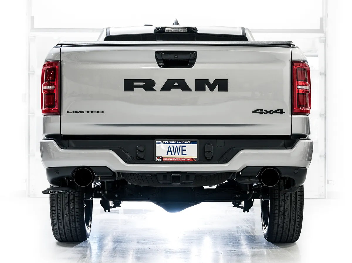 AWE 0FG Catback Exhaust for 2025 RAM 1500 3.0TT Standard and High Output - Chrome Silver Tips - 3015-32530 product image