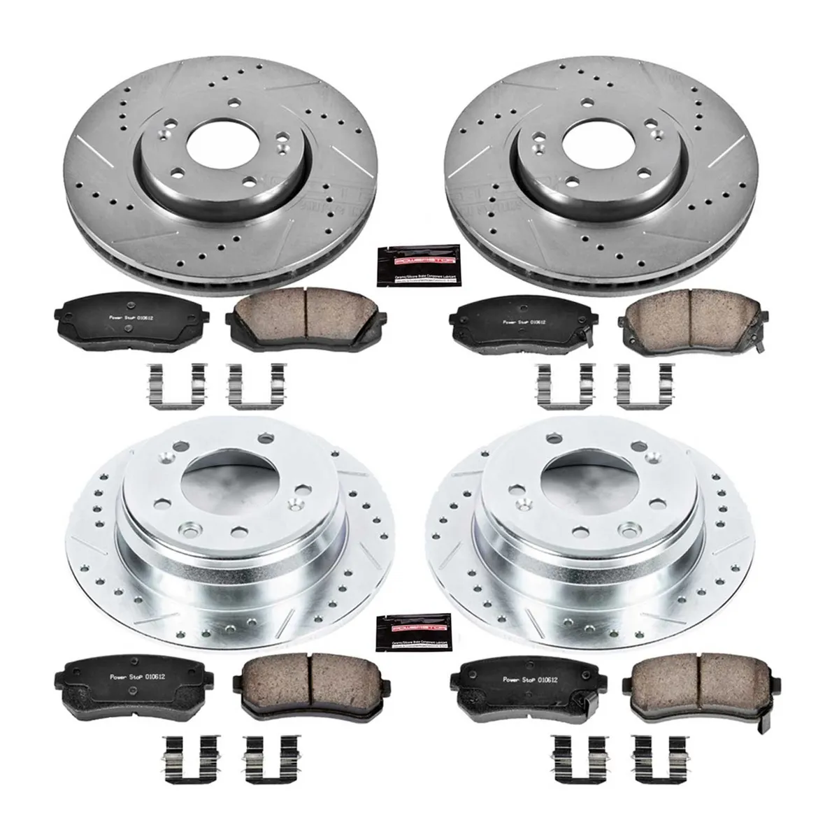 Z23 Evolution Sport Upgrade Kit: Drilled/Slotted Rotors; Carbon-Fiber Ceramic Pads W/Hardware product image