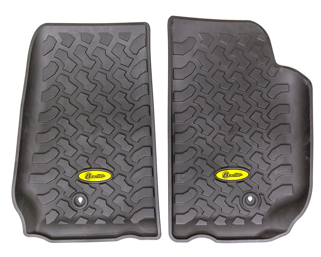 Jeep Front Floor Mats For Jeep 2007-2013 Wrangler JK Black Pair Bestop product image