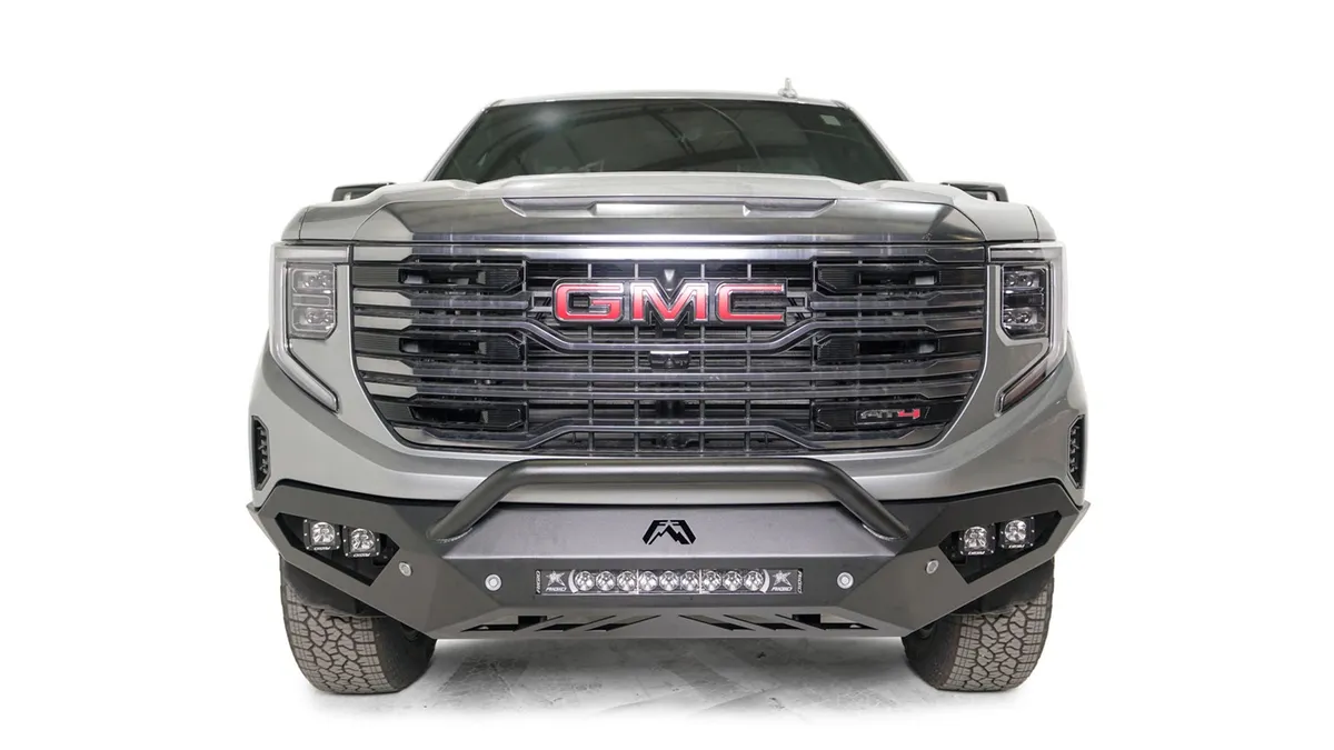 Vengeance Front Bumper; 2 Stage Black Powder Coated; w/Pre-Runner Guard; w/Sensors; product image
