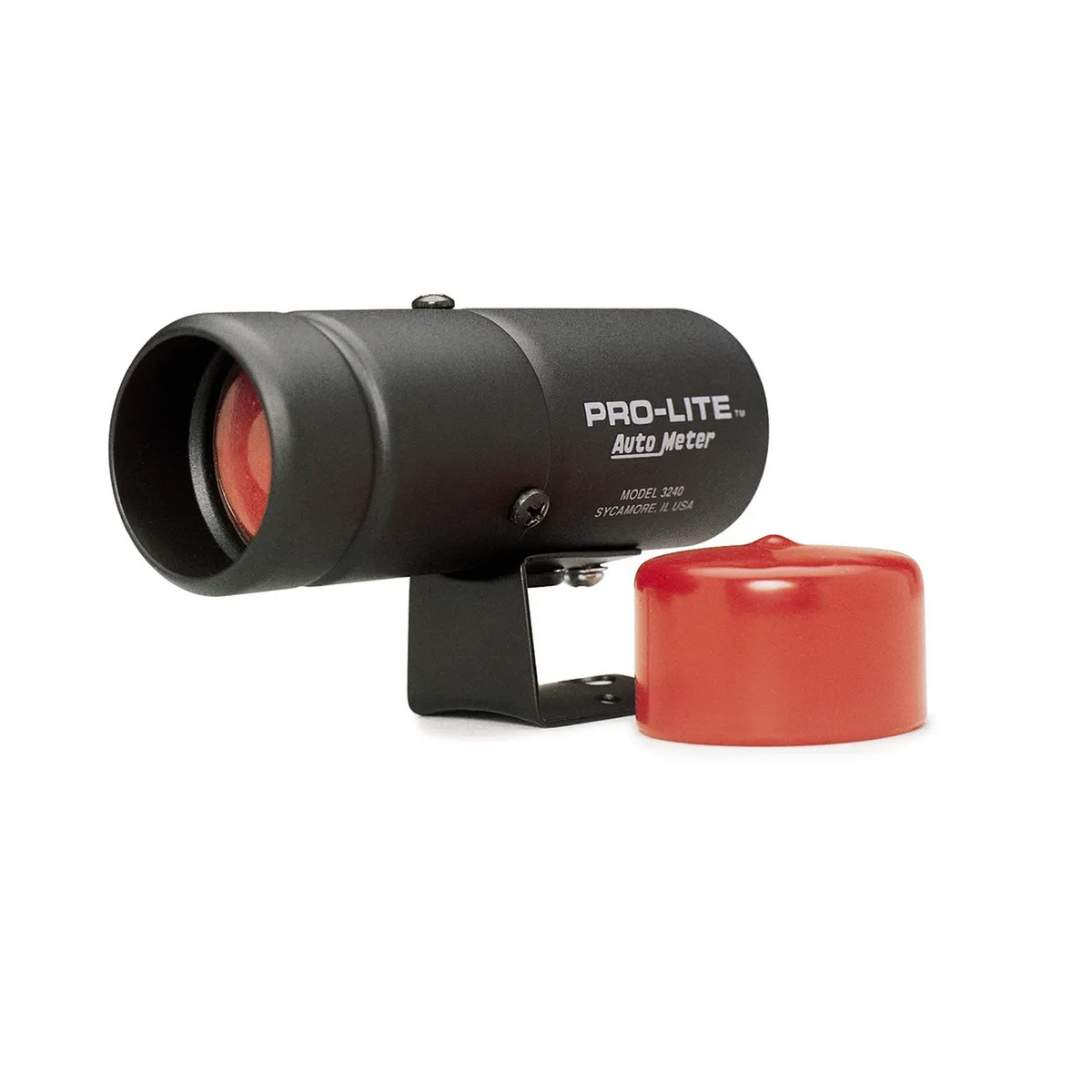 Autometer 3240 Warning Light, Black Pro-Lite, Incl. Red Lens & Night Cover product image