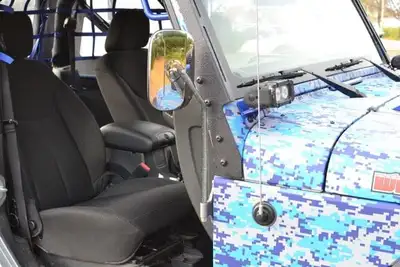 Steinjager Steinjäger Exterior Accessories Wrangler JK 2007-2018 Mirrors Mirror Legs to Fit Door Hinges Gray Hammertone