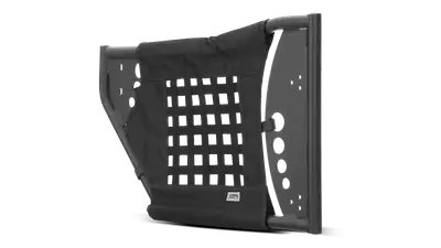 Body Armor Trail Doors; Gen III; Pair; Rear; Steel; Nylon Webbing Included; Textured Black Powder Coat;