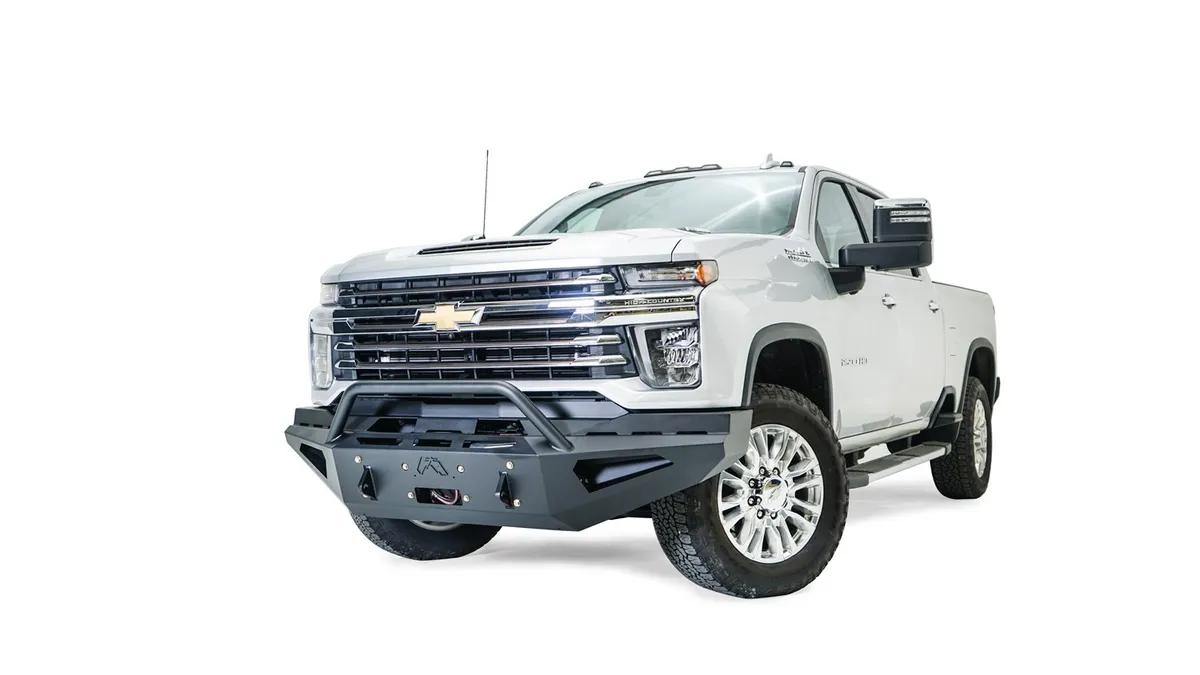 20c Silverado 2500/3500 HD Red Steel Front Bumper With Prerunner Guard product image