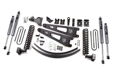 Zone Offroad 2011-2014 SD 6 Radius Arm Lift System - Diesel - Front Coil Rear Block w/Add A Leaf w/o Overload - Fox 2.0 Adventure Series Shocks