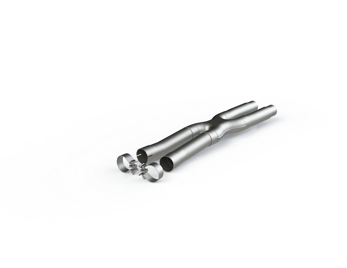 2.5 Inch Exhaust Resonator Bypass X-Pipe Aluminized Steel For 15-Up Ford Mustang GT 5.0L MBRP product image