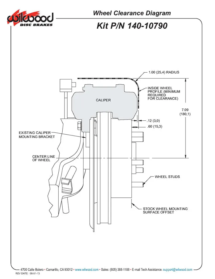 1965 - 1982 Chevrolet D8-4 Rear Replacement Caliper Kit - 140-10790 product image
