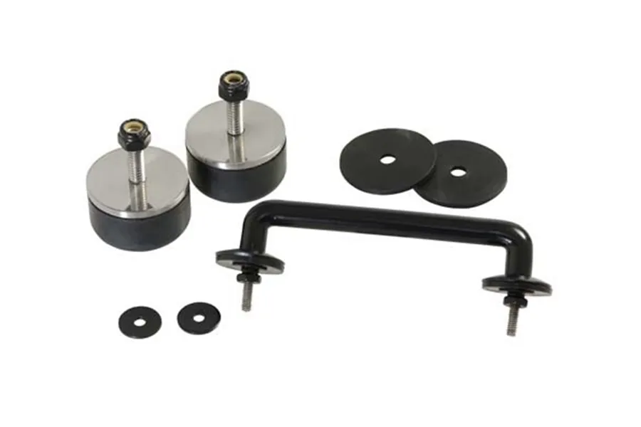 Jeep TJ/JK Windshield Tie Down Kit 97-14 Wrangler TJ/JK Powdercoat Black Kentrol product image