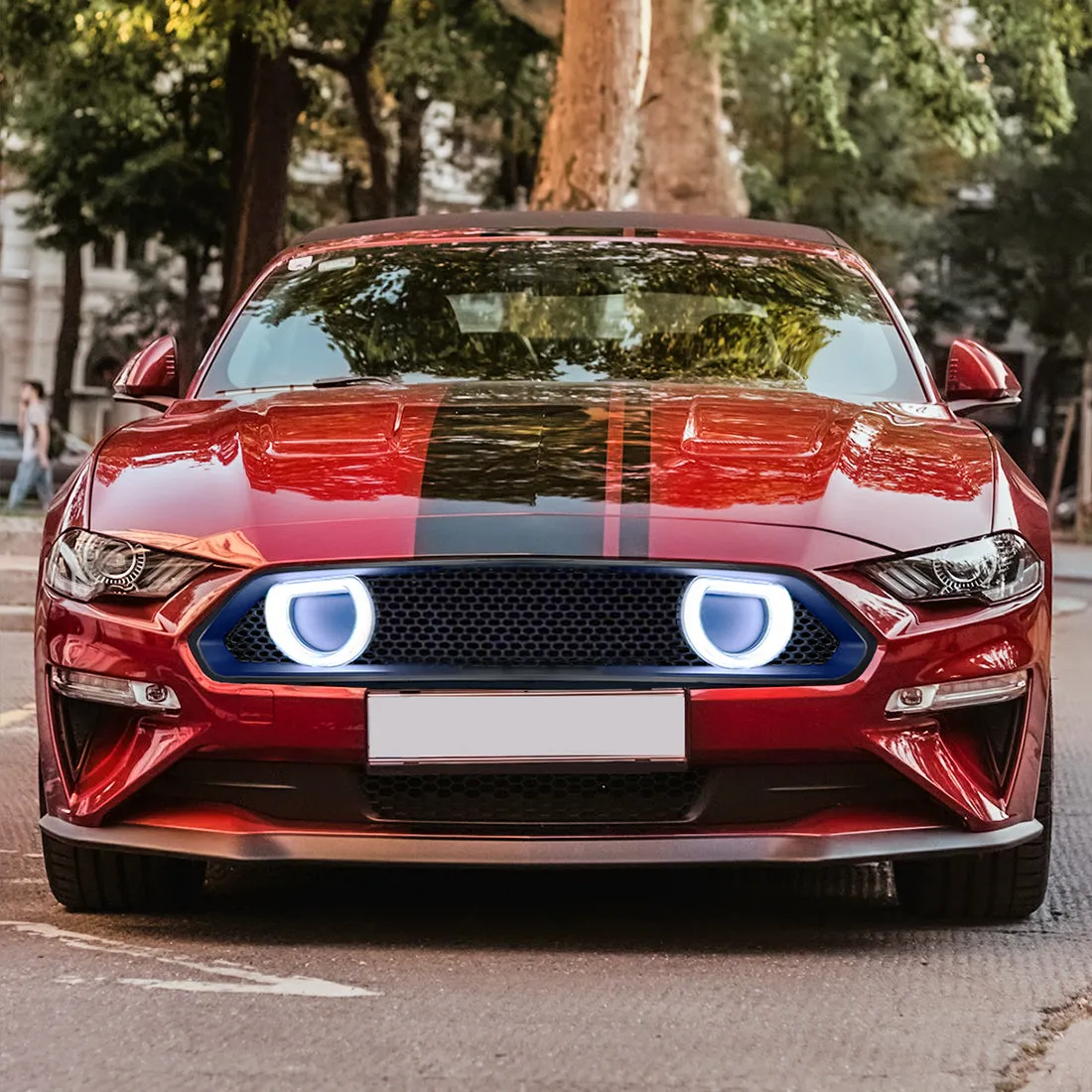 American Modified Amfmca00612 Mach 1 Style Front Upper Grille With DRL And Turn Signal Lights product image