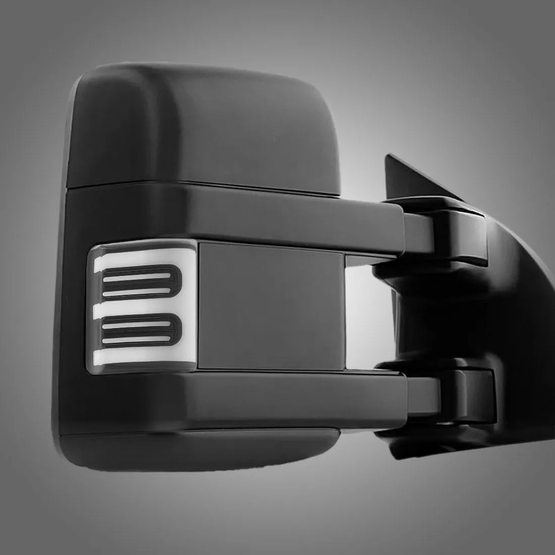 Ford 08-16 F250f350 Superduty Side Mirror Lenses 2-Piece Set w Ultra High-Power Amber Oled Running Lights Ultra High-Power Amber Scanning Oled Turn Signals - Smoked Lens product image