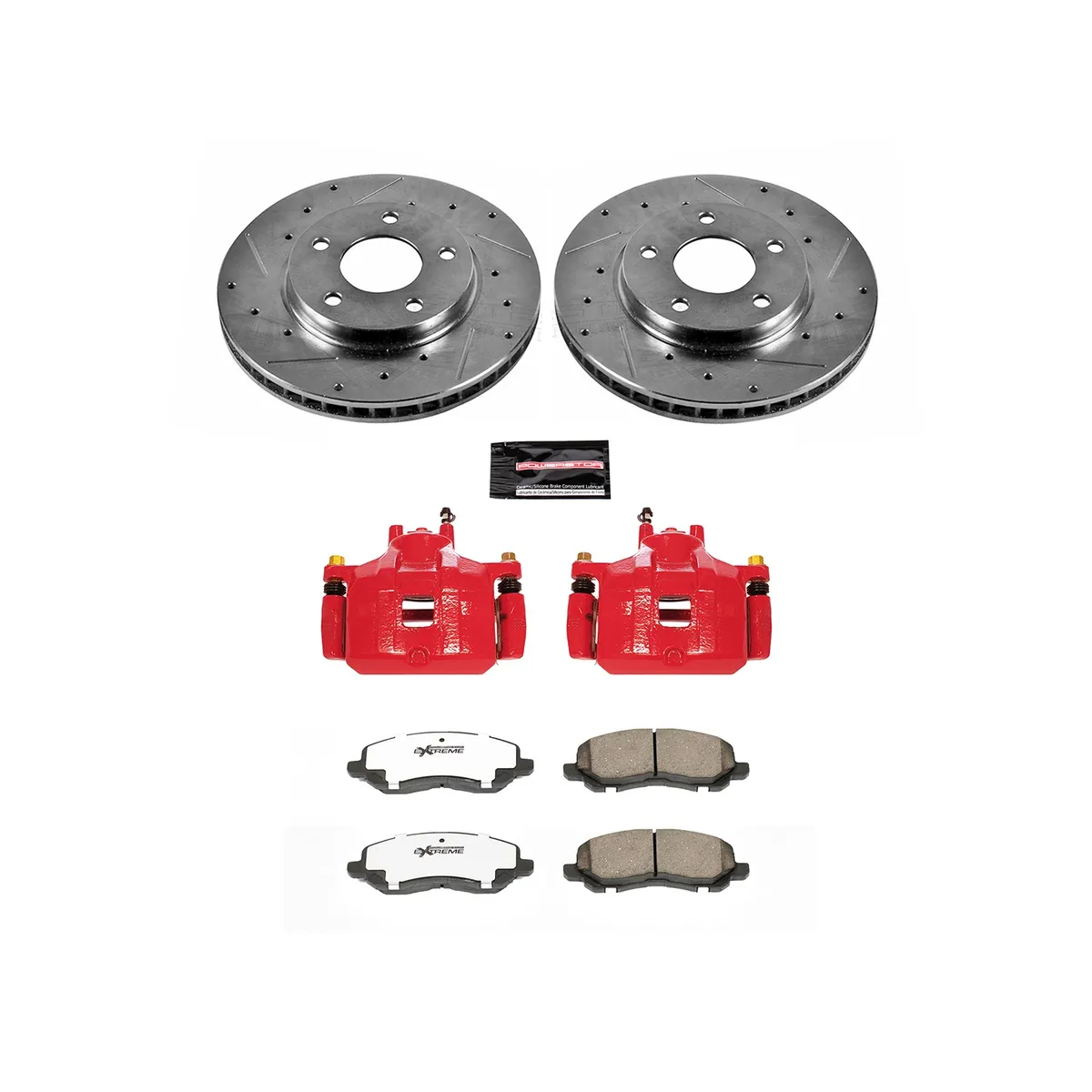 Z26 Street Warrior Upgrade Kit: Drilled/Slotted Rotors; Carbon-Fiber Ceramic Pads; Powder Coated Calipers product image