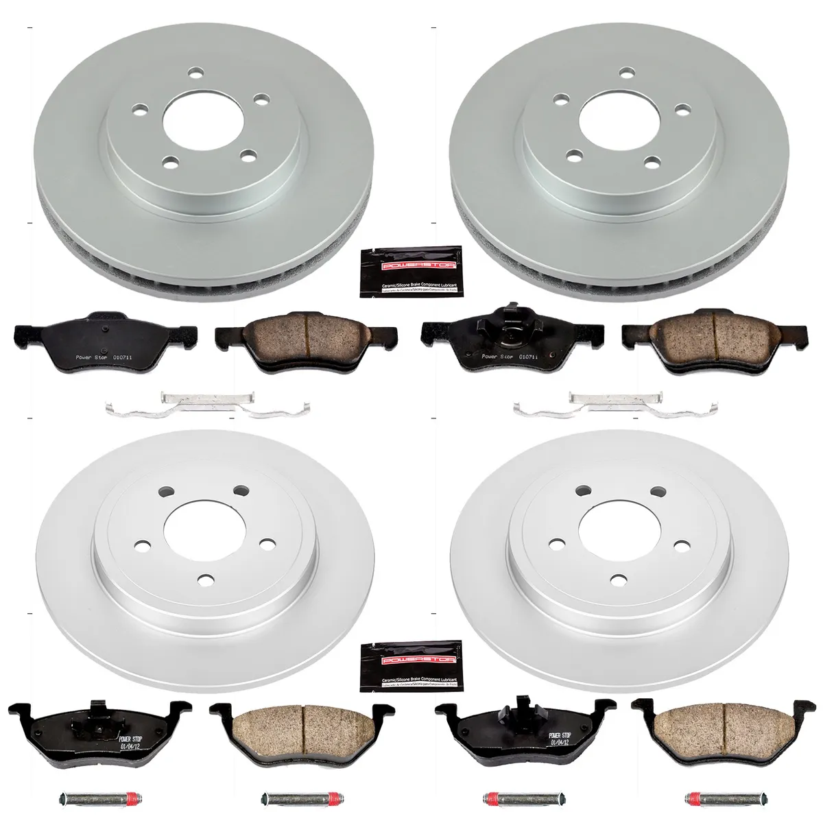 Z17 Geomet Coated Rotor Kit: Genuine Geomet Fully Coated Rotors; Ceramic Pads W/Hardware product image