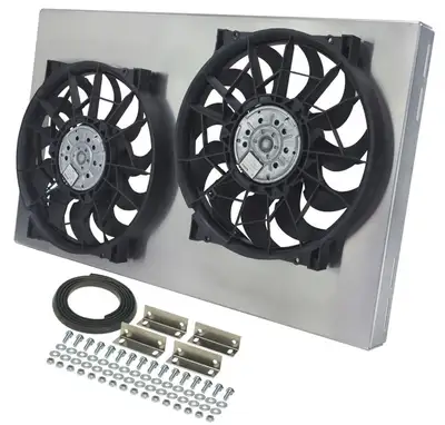 Derale Derale 16838 Powerpack - High Output Dual 12 Electric RAD Fan/Aluminum Shroud Kit