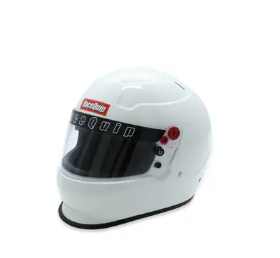 Racequip Pro25 Auto Racing Full Face Helmet Large White
