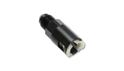 Vibrant Performance Quick Disconnect EFI Adapter Fitting; -6AN; 0.3125 in. EFI Line Size; 6061 Aluminum; Black Anodized;