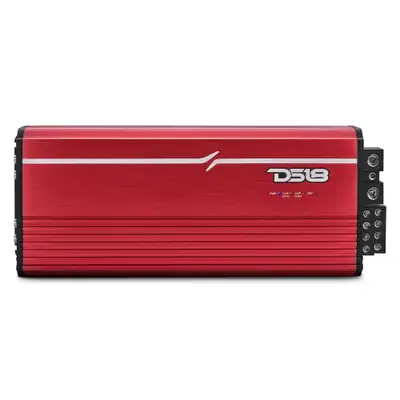DS18 4-Channel | Stereo Full-Range | 4 x 400 Watts Rms @ 4ω | 4 x 700 Watts Rms @ 2ω | 4 x 1000 Watts Rms @ 1ω | 2 x 1200 Watts Rms @ 2ω | 2 x 1800 Watts Rms @ 1ω | Red